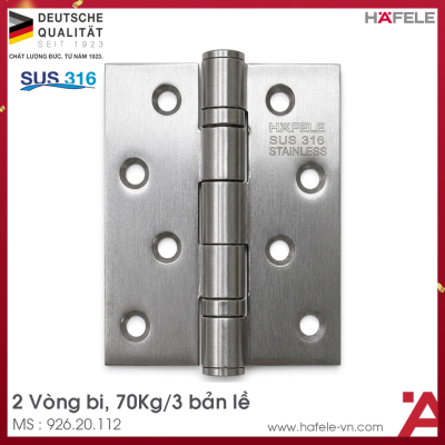 Bản Lề Lá 2 Vòng Bi 70Kg Hafele 926.20.112