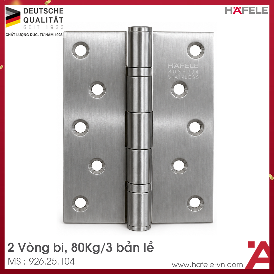 Bản Lề Lá 2 Vòng Bi 80Kg Hafele 926.25.104