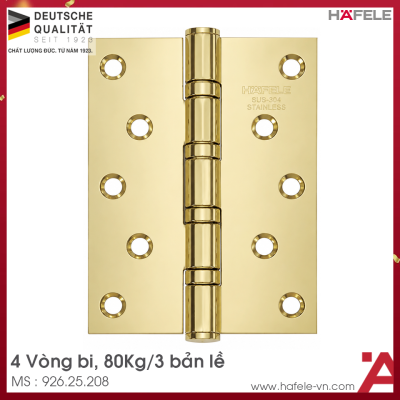 Bản Lề Lá 4 Vòng Bi 80Kg Hafele 926.25.208