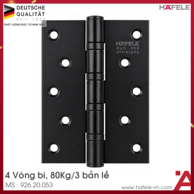 Bản Lề Lá 4 Vòng Bi 80Kg Hafele 926.20.053