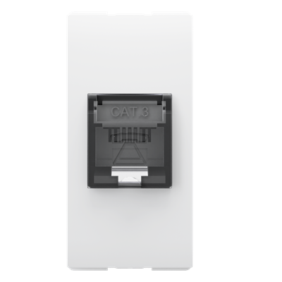 Ổ cắm điện thoại RJ11, 1 mô đun, màu trắng