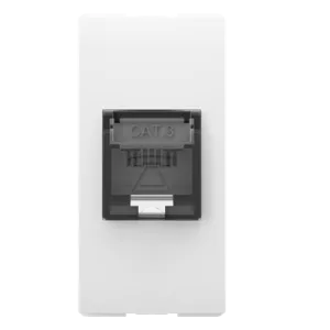 Ổ cắm điện thoại RJ11, 1 mô đun, màu trắng