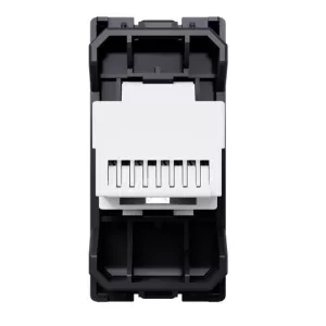 Ổ cắm data RJ45 Cat.6, 1 mô đun, màu đen
