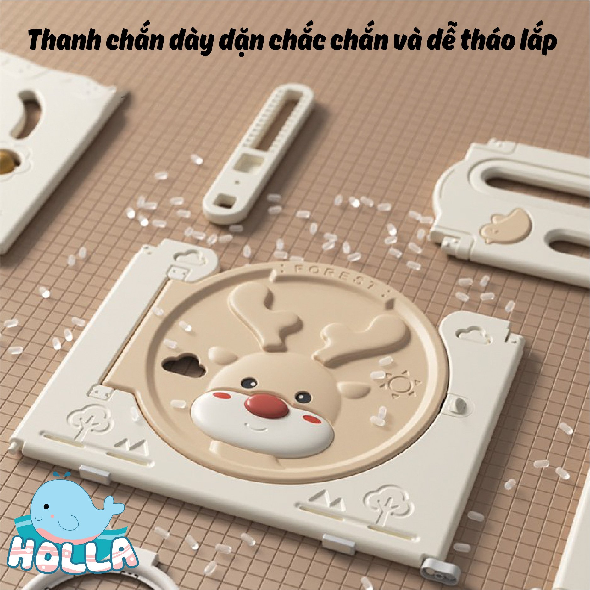 Quây Tuần Lộc trơn Holla chắc chắn và dày dặn