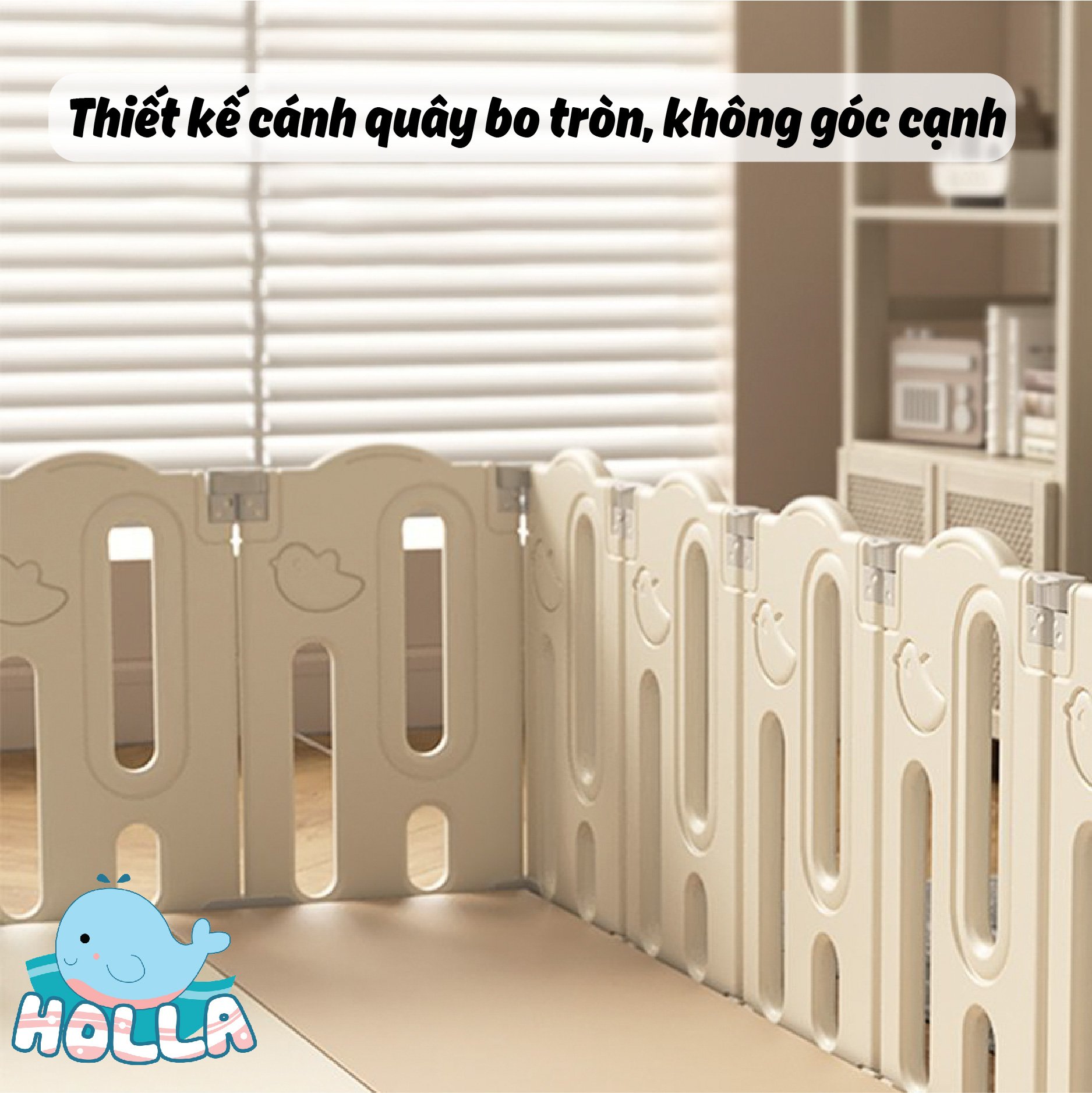 Quây Tuần Lộc trơn Holla thiết kế cánh quây bo tròn không góc cạnh