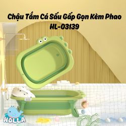 CHẬU TẮM CÁ SẤU GẤP GỌN KÈM PHAO HOLLA