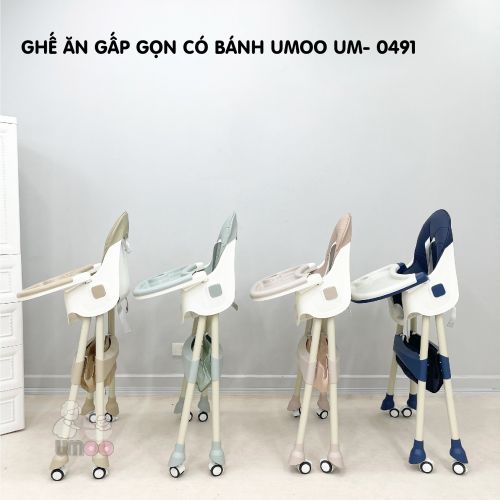 GHẾ ĂN GẤP GỌN CÓ BÁNH UMOO