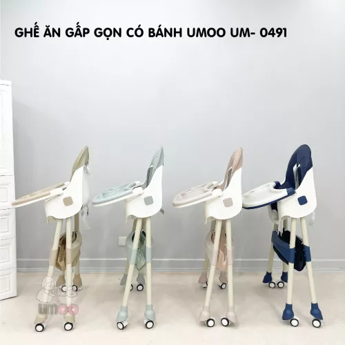 GHẾ ĂN GẤP GỌN CÓ BÁNH UMOO