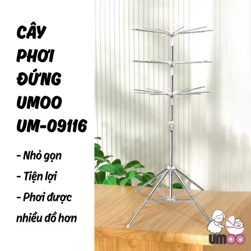 Cây phơi tròn inox cao cấp Umoo UM-09166