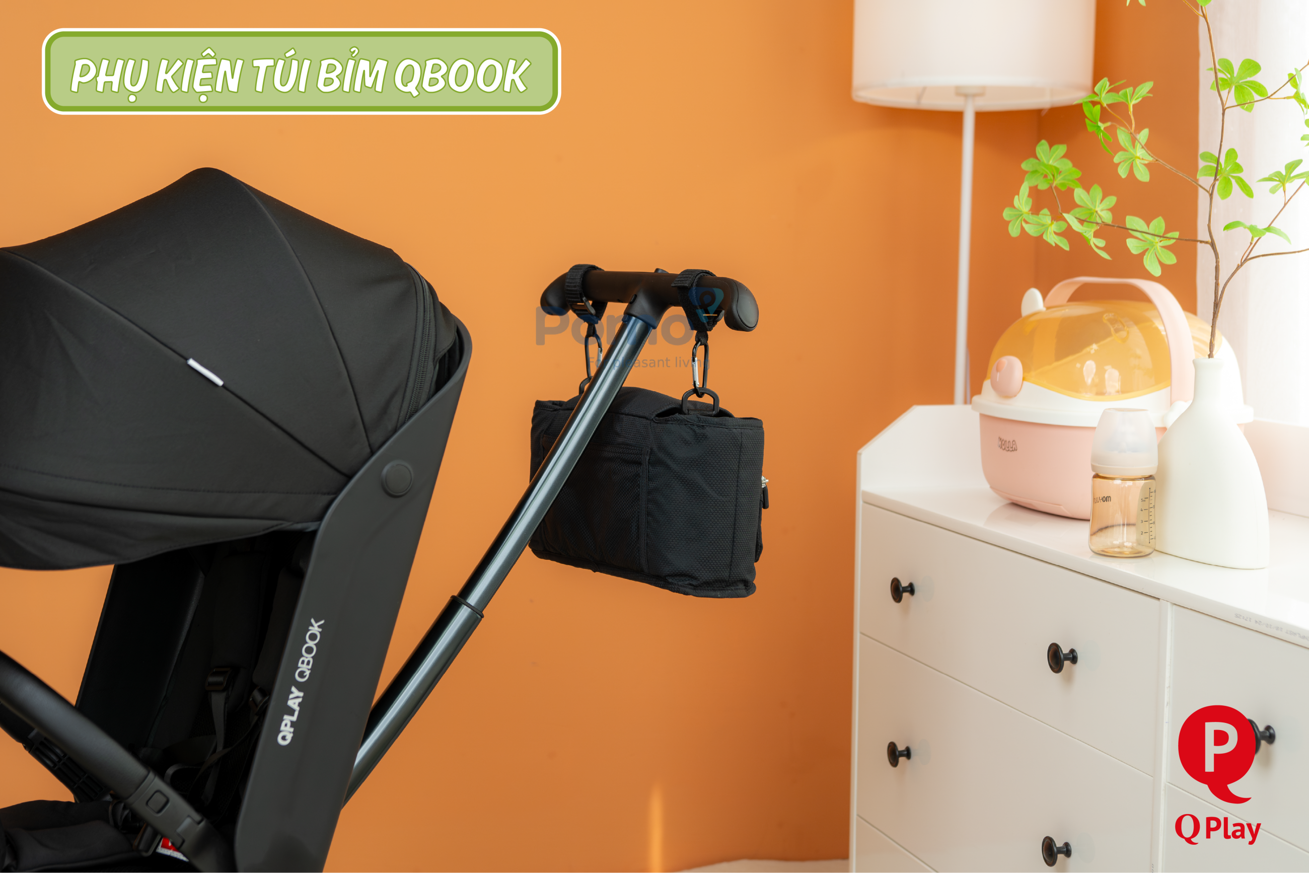 Phụ kiện túi bỉm sữa Qbook