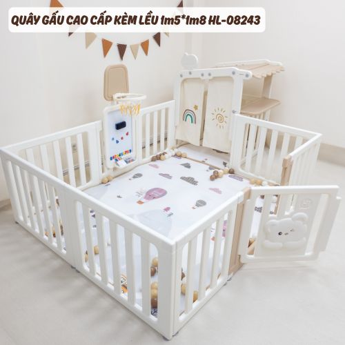 Quây gấu cao cấp kèm lều 1m5*1m8