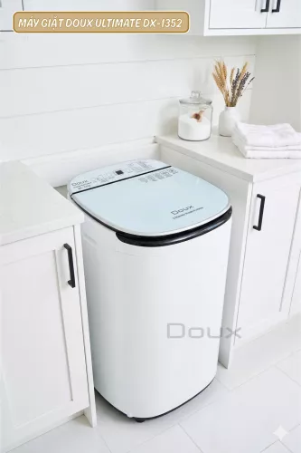 Máy giặt sấy nước nóng Doux Ultimate DX-1352 4.5kg giặt đồ riêng cho bé, tích hợp 14 chương trình giặt-sấy, giặt nước nóng, Inverter tiết kiệm điện nước.