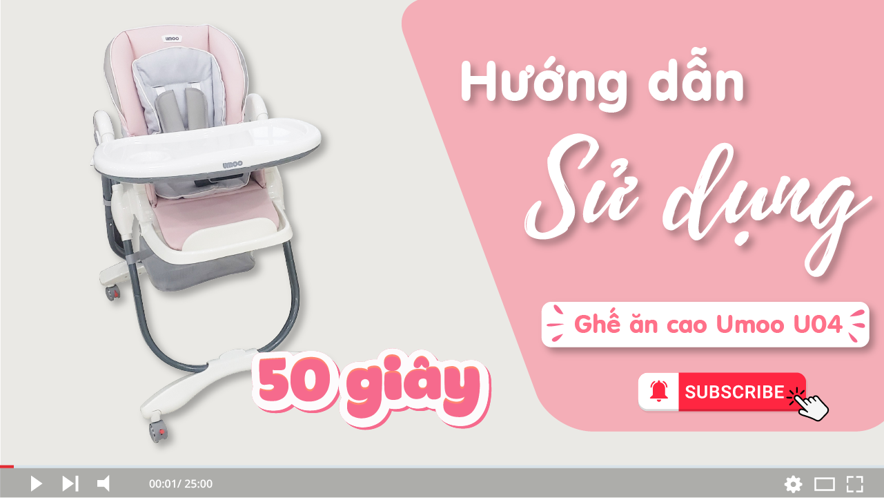 Hướng Dẫn Sử Dụng Ghế Ăn Cao Umoo - U04