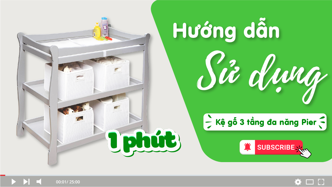 HDSD Kệ gỗ 3 tầng đa năng Pier