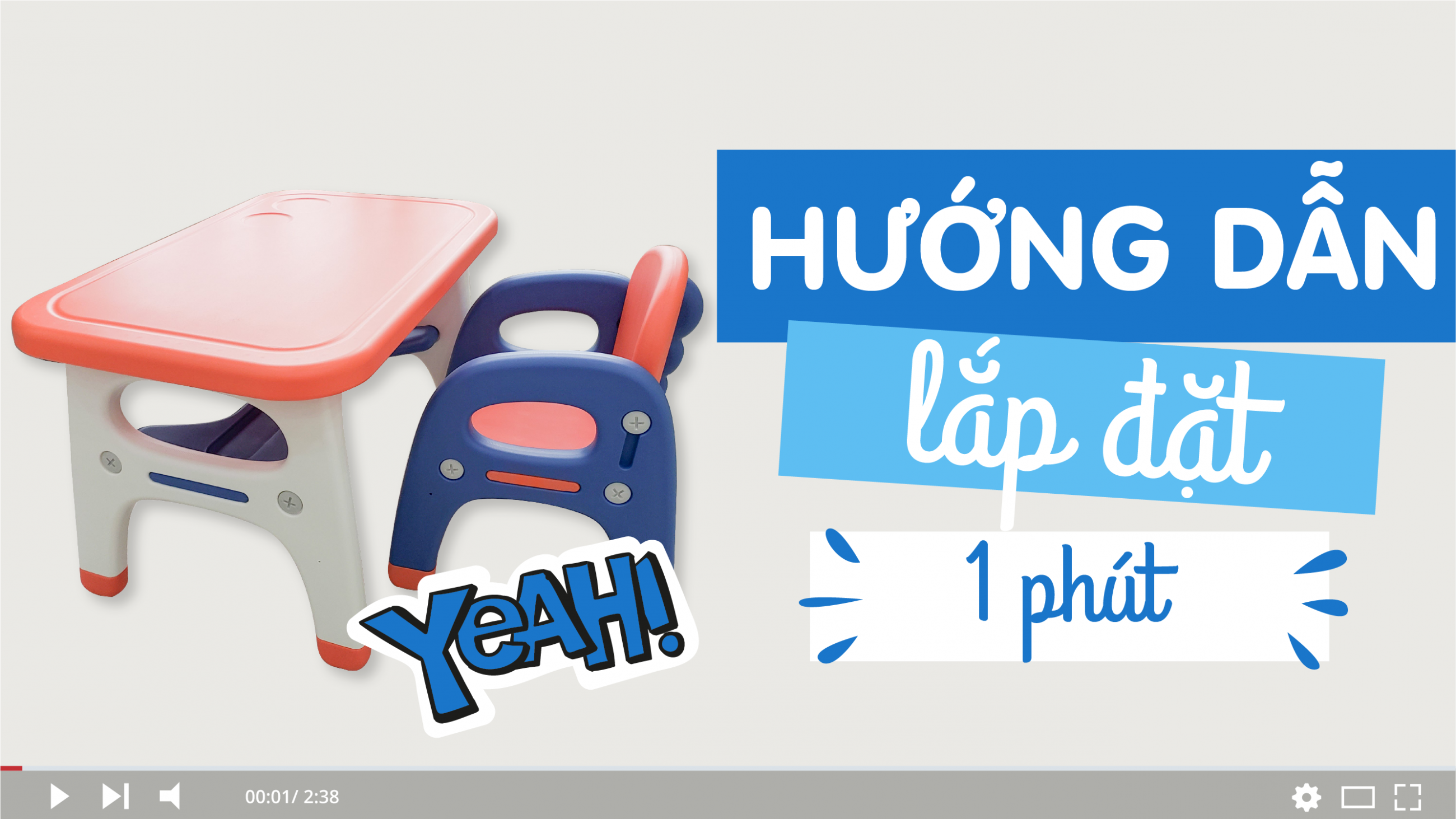 Lắp đặt Bàn ghế trẻ em Holla