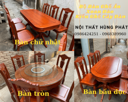 Bộ bàn ghế ăn xoan đào kiểu ghế cây đàn