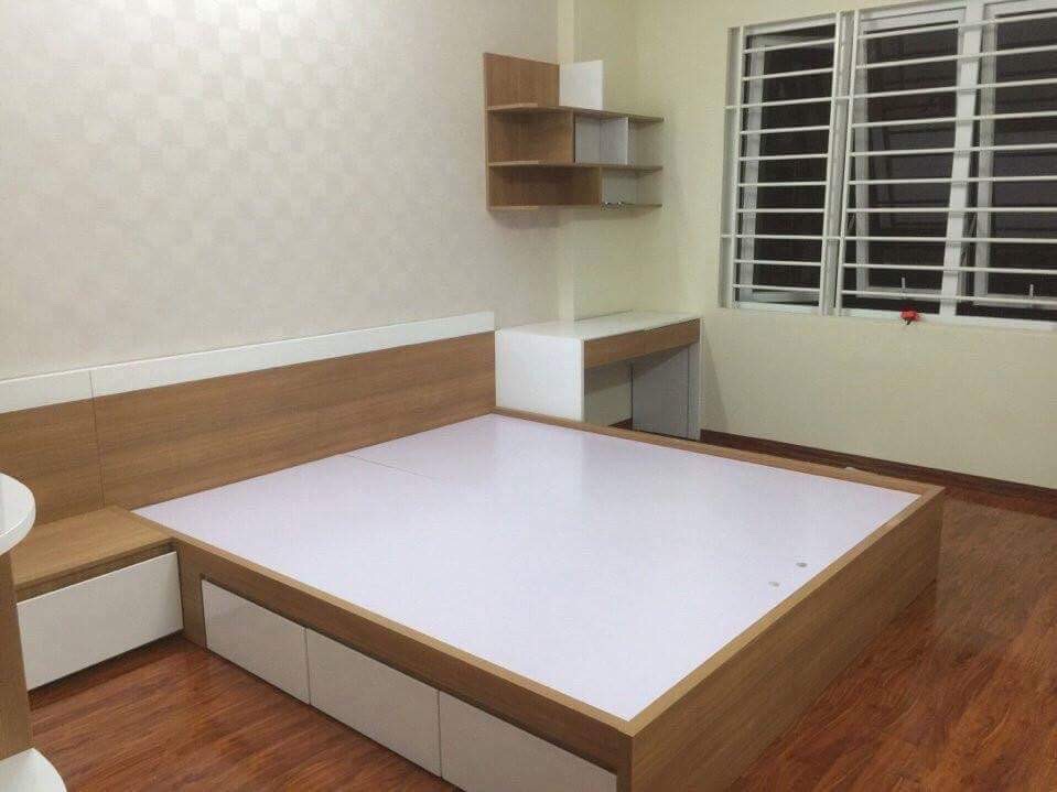 Giường ngủ gỗ công ghiệp Melamine 1m8