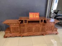 Kệ tivi Kiểu Vòm gỗ hương đá
