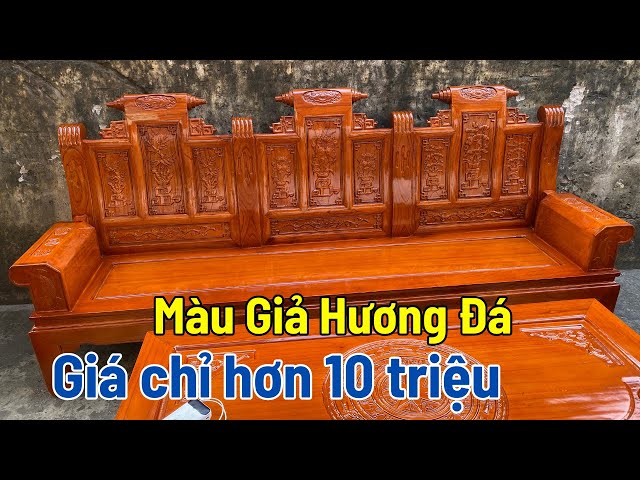 Bộ bàn ghế Âu Á hộp gỗ xoan ta