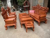 Bộ bàn ghế Hoàng Gia gỗ hương đá mẫu Tây Ban Nha