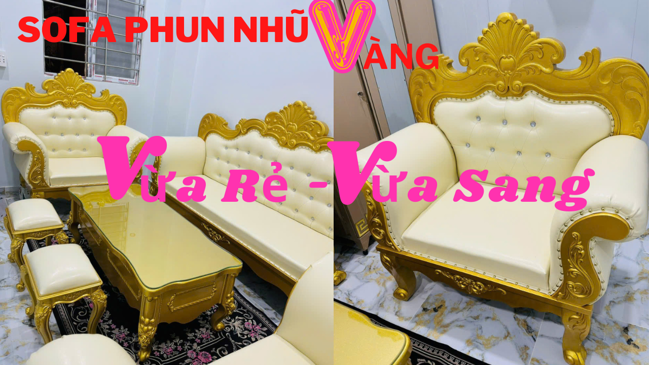 Sofa Tân Cổ Điển khung gỗ