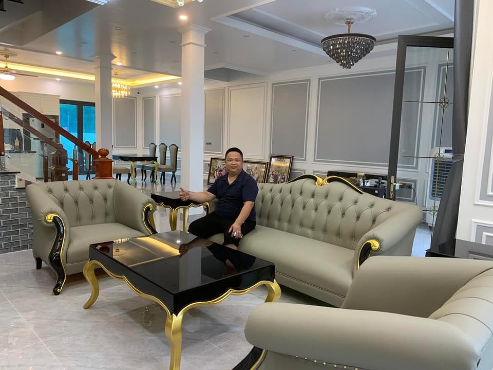Sofa Tân Cổ Điển khung gỗ vòm