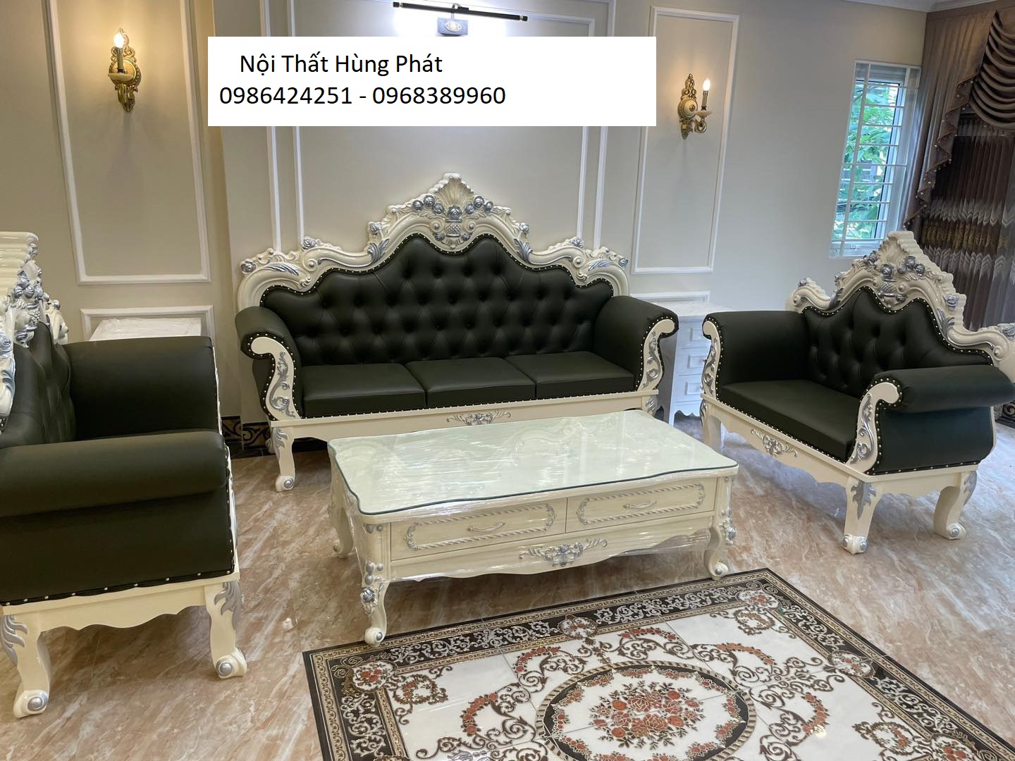 Sofa Tân Cổ Điển khung nhựa đúc nhập khẩu