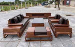 Sofa mẫu đùi gà gỗ sồi kèm đệm cao cấp