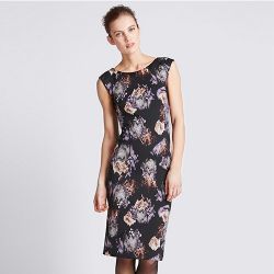 Floral Scuba Bodycon Dress