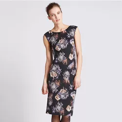 Floral Scuba Bodycon Dress
