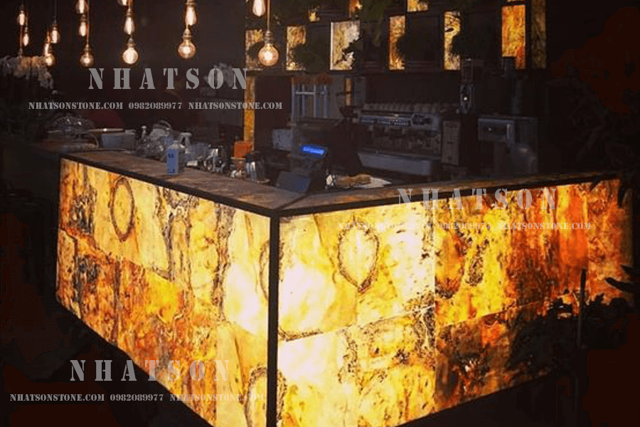 Đá tự nhiên ốp quầy bar