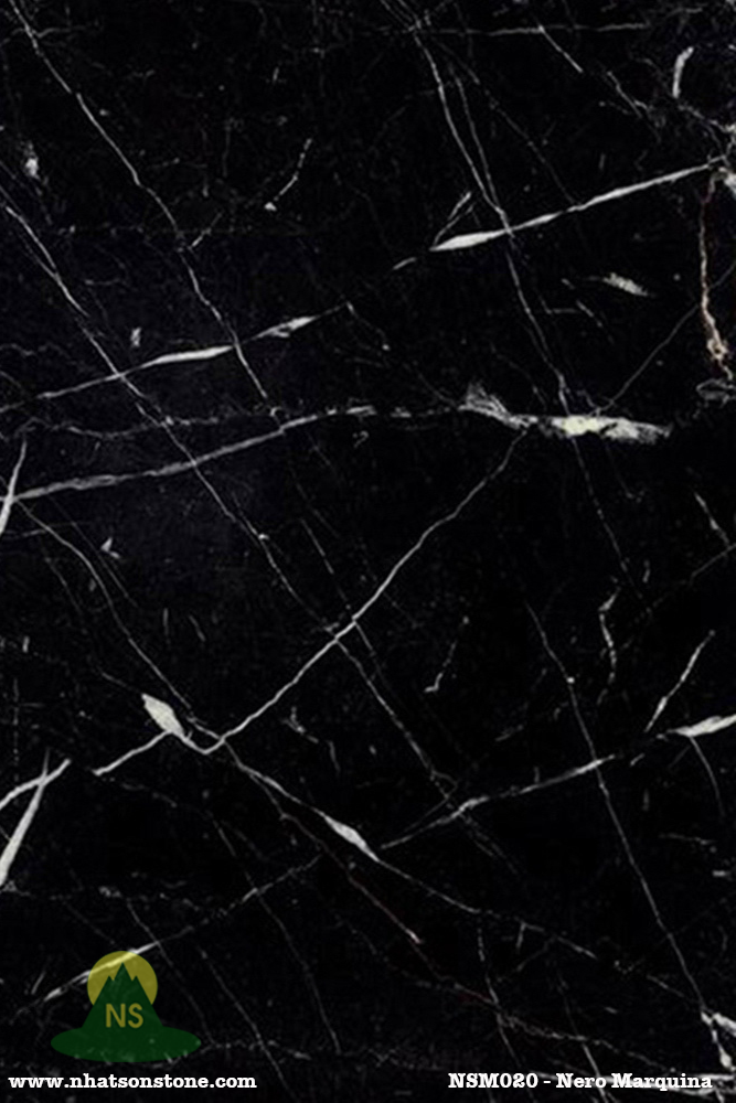 Đá Tự Nhiên Marble NSM020 - Nero Marquina