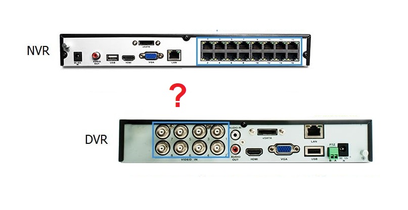 Sự khác biệt chính giữa đầu ghi hình DVR và PoE NVR