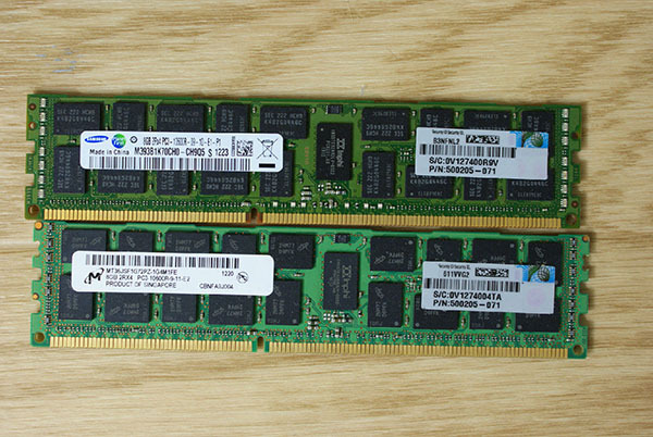 HP 8GB (1x8GB) Dual Rank x4 PC3L-10600R (DDR3