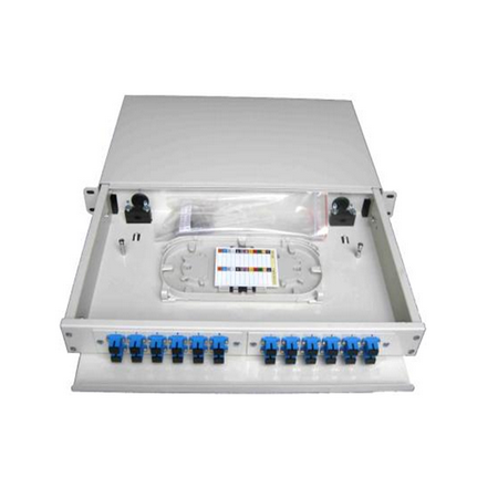 Hộp phối quang gắn tủ rack đủ phụ kiện vỏ thép sơn tĩnh điện ODF 96FO