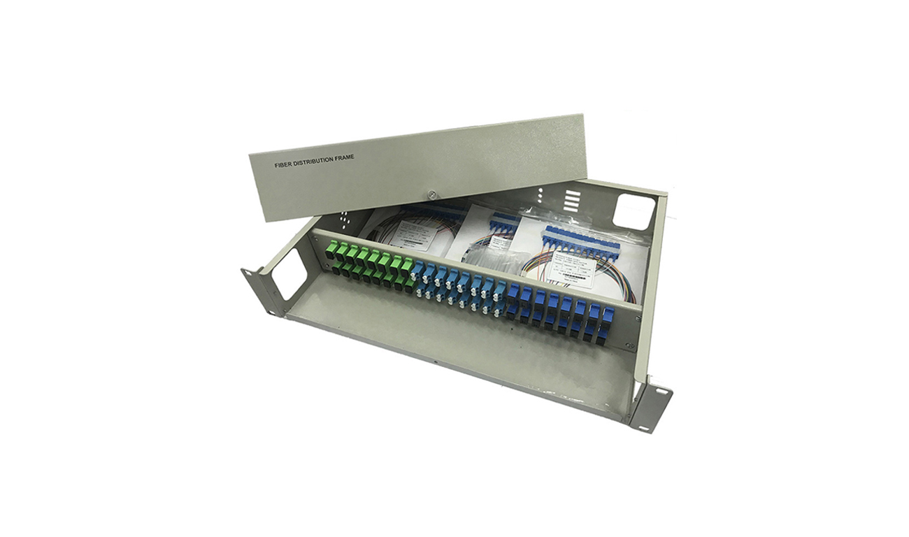 Hộp phối quang gắn tủ rack đủ phụ kiện vỏ thép sơn tĩnh điện ODF 36FO