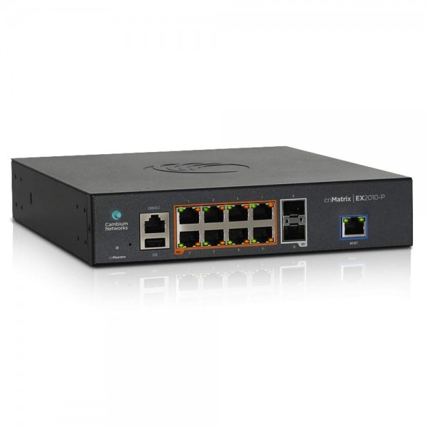 EX1010-P Switch Cambium 8 Ports PoE, 2 SFP Uplink