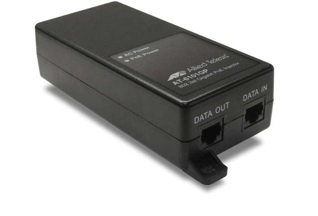 AT-6101GP Allied Telesis 802.3af single-port Gigabit Ethernet PoE.