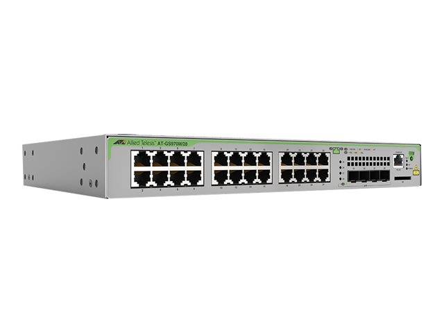 AT-GS970M/28 Switch Allied Telesis 24 Ports 10/100/1000T, 4 SFP Uplink ports