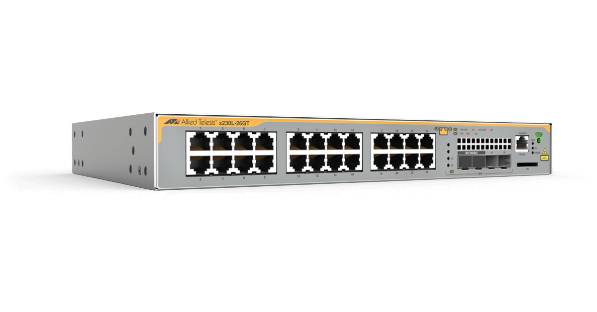 AT-x230L-26GT Allied Telesis L3 Switch 24 Cổng 10/100/1000T, 2 Cổng SFP Uplink