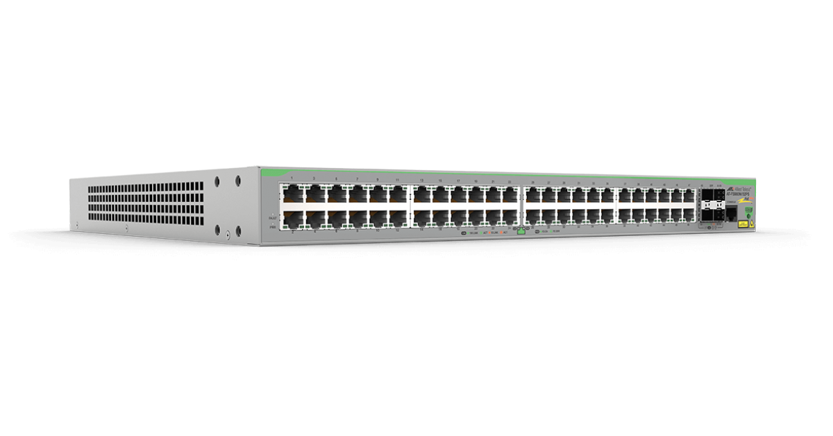 AT-FS980M/52PS Allied Telesis 48-port 10/100TX PoE+ 375W switch, 4 SFP uplinks