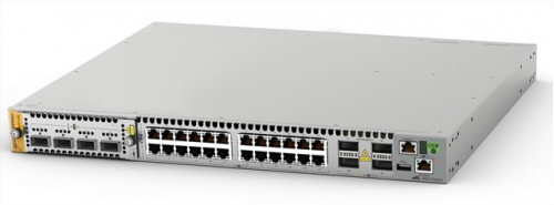 AT-x950-28XTQm Allied Telesis 24 Ports mGig stackable switch, 4 x 40G/100G QSFP+/QSFP28 ports