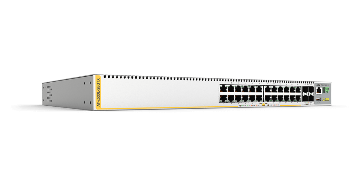 AT-x530L-28GTX Allied Telesis 24 Ports 10/100/1000T stackable switch, 4 SFP+ ports