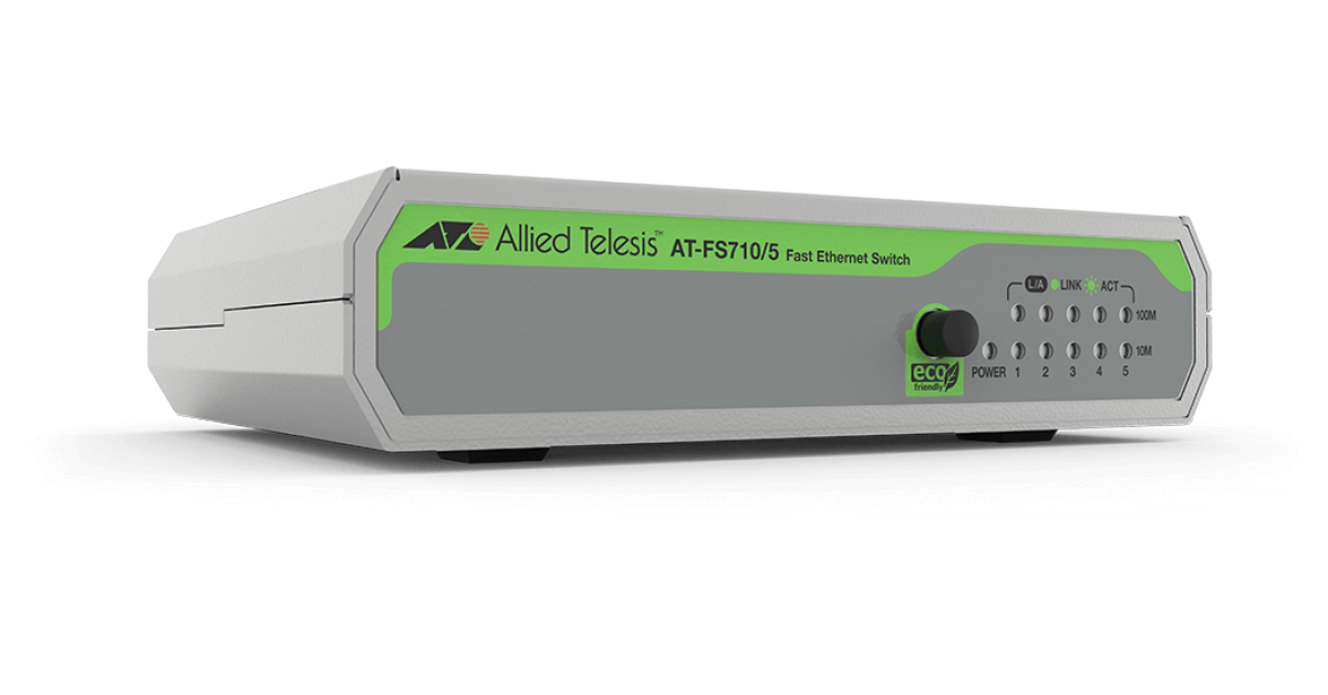 AT-FS710/5 Switch Allied Telesis 5-port 10/100TX unmanaged.