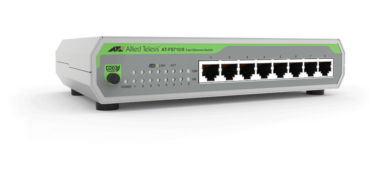 AT-FS710/8 Allied Telesis 8-port 10/100TX unmanaged switch