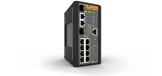 Allied Telesis 8 Ports GE, 2 SFP combo, Industrial Layer 2 Switch, POE+ support (120W)
