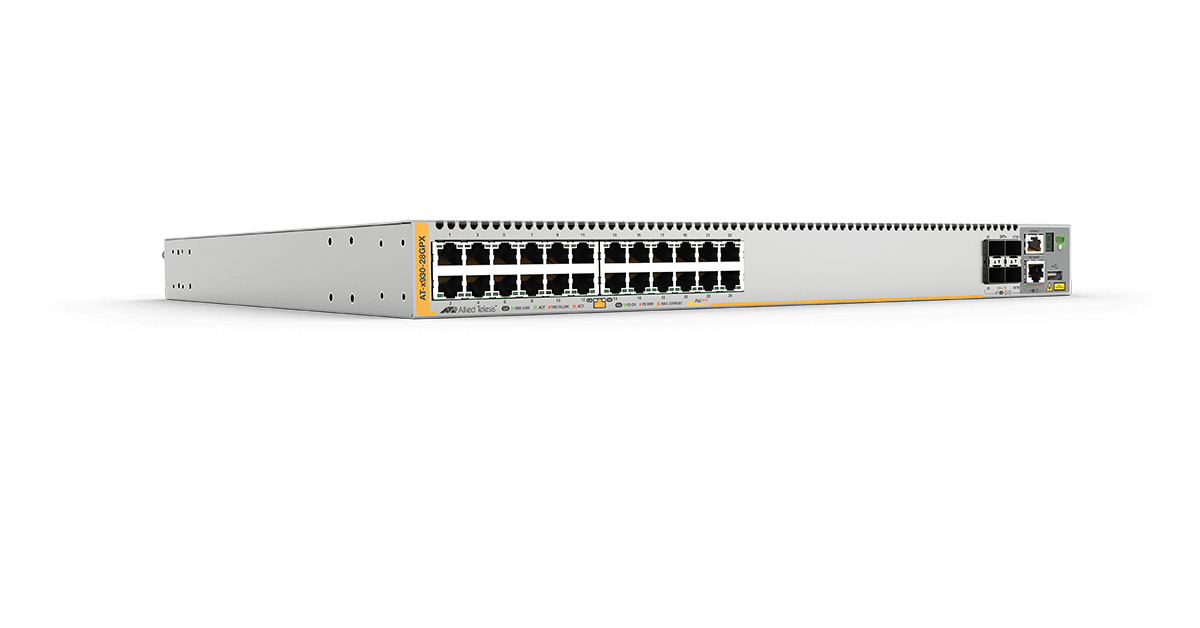 AT-x930-28GPX-00 Allied Telesis 24 Ports PoE+ Stackable, 4 SFP+ Ports Uplink