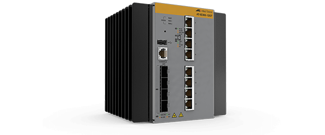 AT-IE300-12GT-80 Allied Telesis 8 Ports GE Layer 3, 4 SFP Uplink, Industrial Switch
