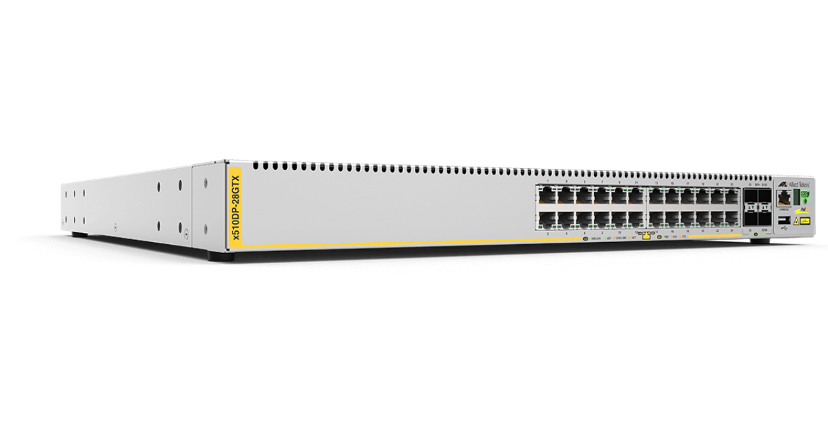 AT-x510DP-28GTX-00 Switch Allied Telesis 24 Ports 10/100/1000T stackable, 4 SFP+ Ports
