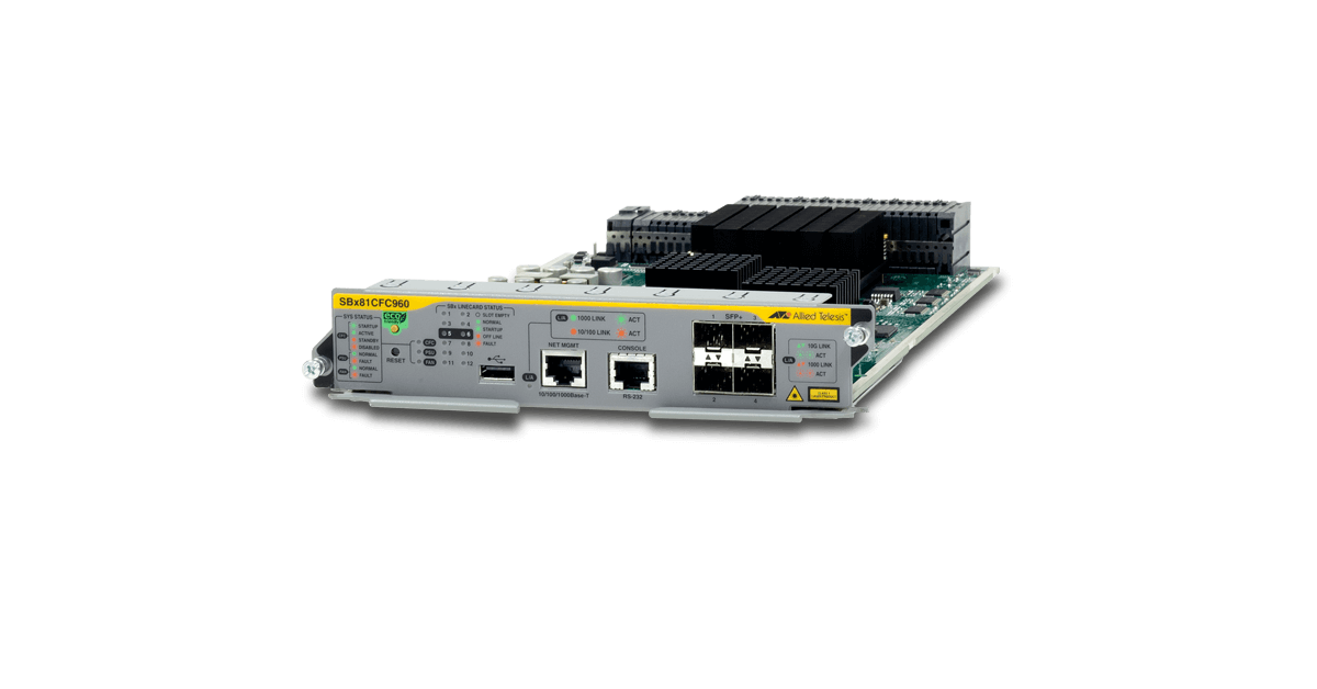 AT-SBx81CFC960 Allied Telesis 960Gbps Controller fabric card with 4 x 1/10GbE ports